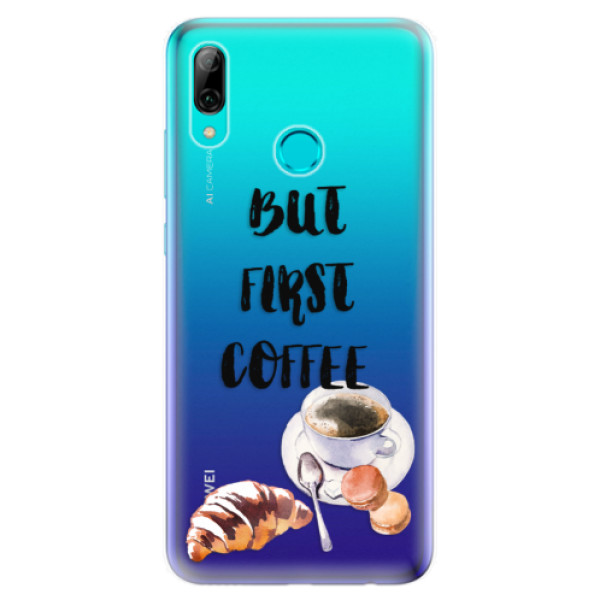 Odolné silikonové pouzdro iSaprio - First Coffee - Huawei P Smart 2019