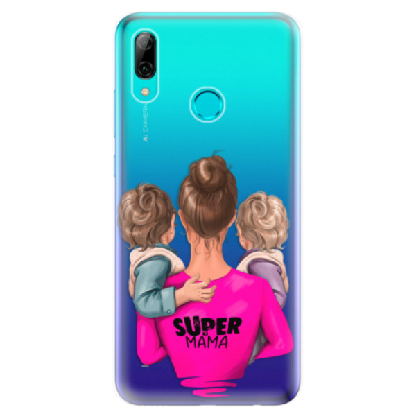 Odolné silikonové pouzdro iSaprio - Super Mama - Two Boys - Huawei P Smart 2019