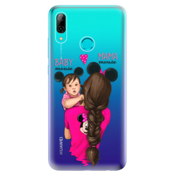 Odolné silikonové pouzdro iSaprio - Mama Mouse Brunette and Girl - Huawei P Smart 2019