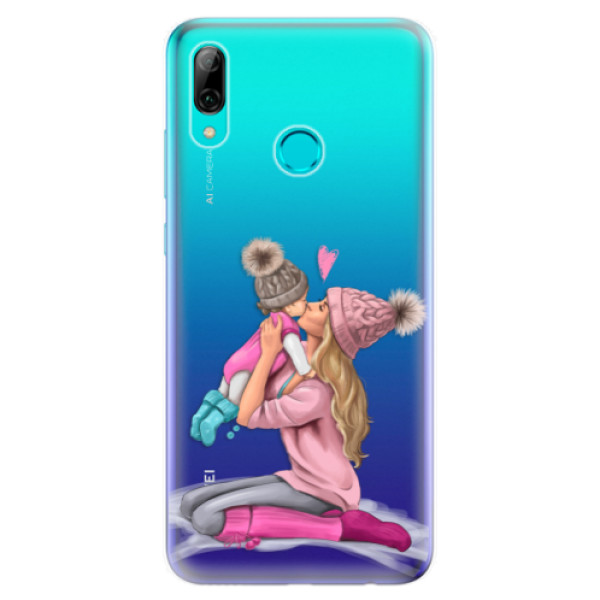 Odolné silikonové pouzdro iSaprio - Kissing Mom - Blond and Girl - Huawei P Smart 2019