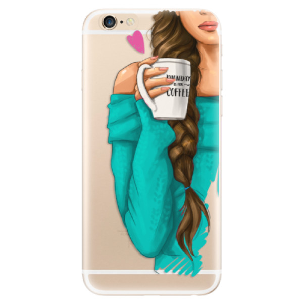 Odolné silikonové pouzdro iSaprio - My Coffe and Brunette Girl - iPhone 6/6S
