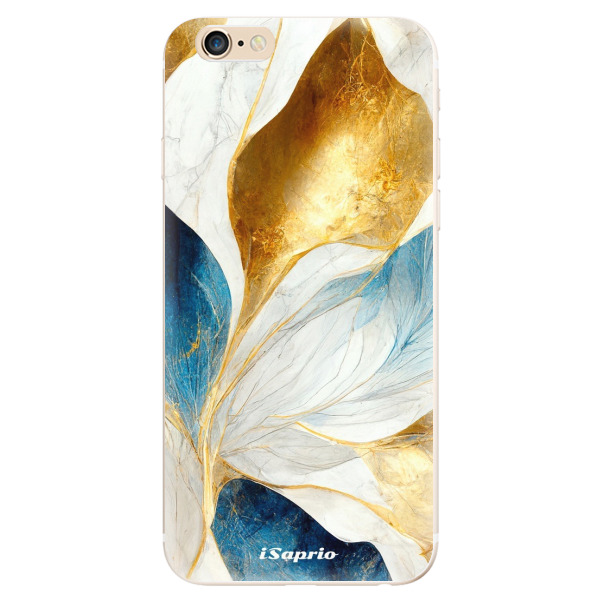 Odolné silikonové pouzdro iSaprio - Blue Leaves - iPhone 6/6S