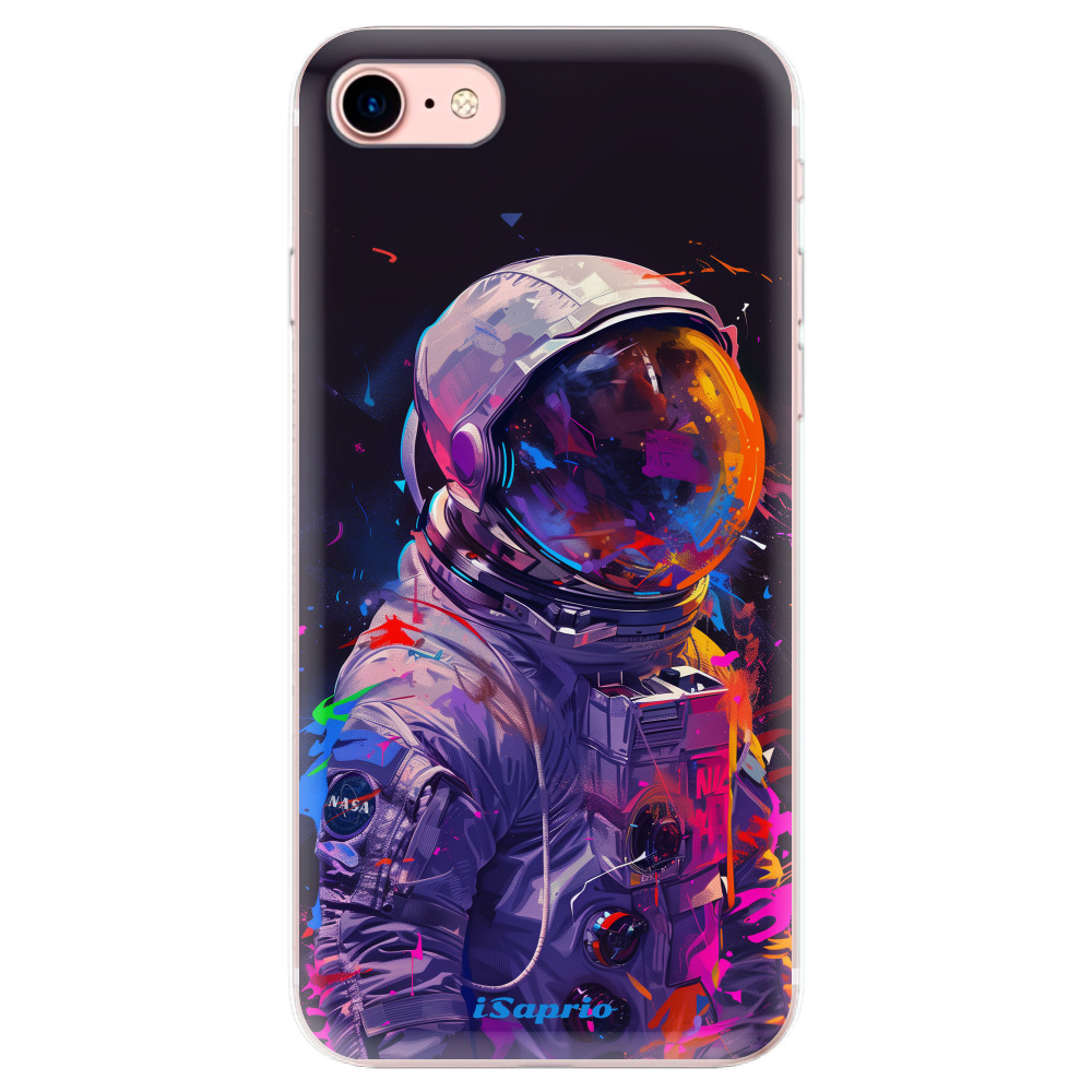 Odolné silikonové pouzdro iSaprio - Neon Astronaut - iPhone 7