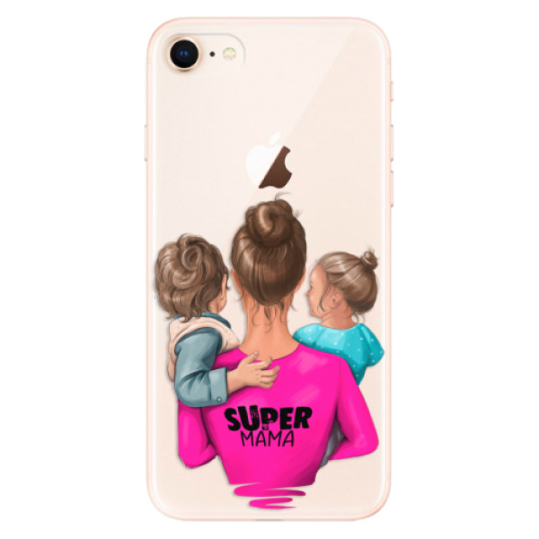 Odolné silikonové pouzdro iSaprio - Super Mama - Boy and Girl - iPhone 8
