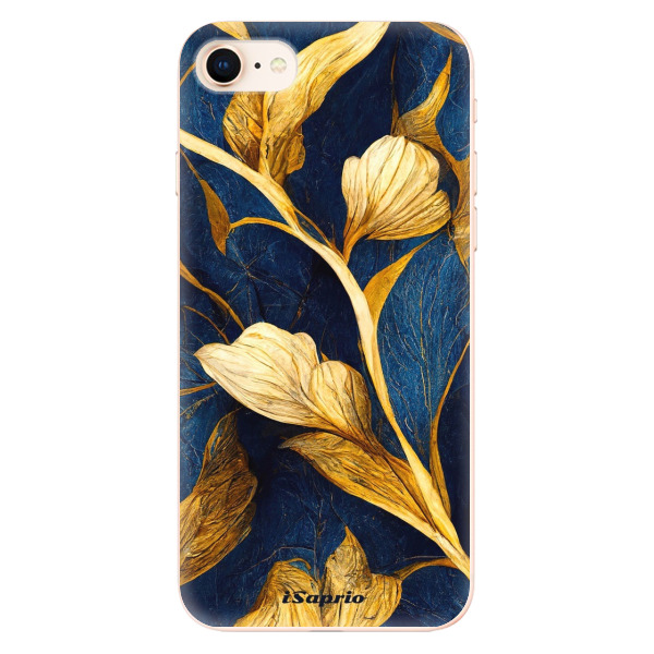 Odolné silikonové pouzdro iSaprio - Gold Leaves - iPhone 8