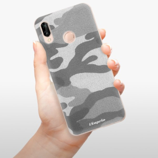 Odolné silikonové pouzdro iSaprio - Gray Camuflage 02 - Huawei P20 Lite