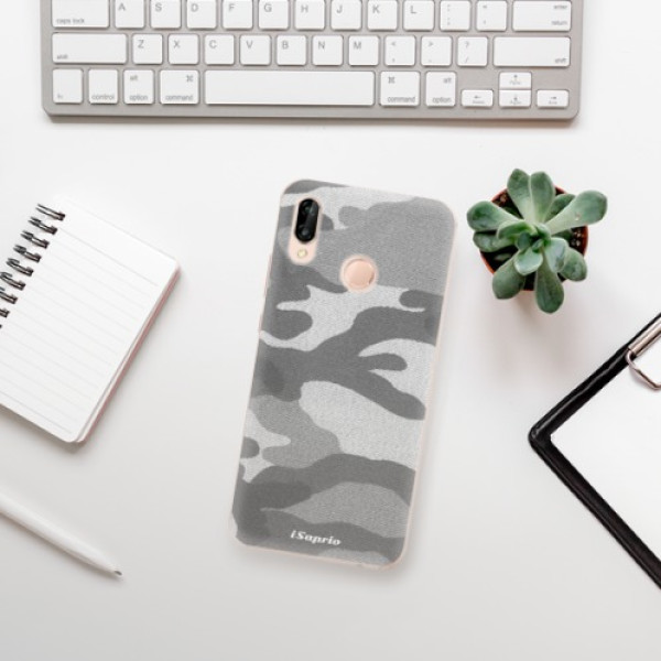 Odolné silikonové pouzdro iSaprio - Gray Camuflage 02 - Huawei P20 Lite