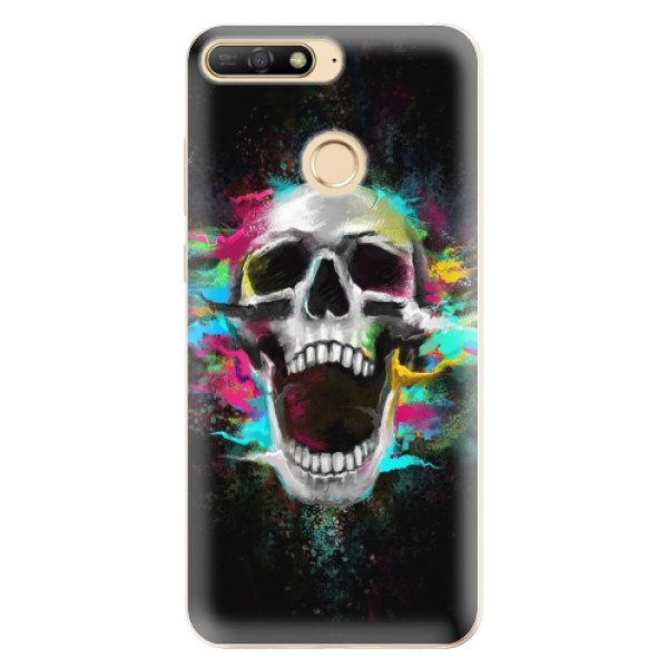 Silikonové odolné pouzdro iSaprio Skull in Colors na mobil Huawei Y6 Prime 2018 (Silikonový odolný kryt, obal, pouzdro iSaprio Skull in Colors na mobil Huawei Y6 Prime (2018))