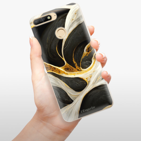 Odolné silikonové pouzdro iSaprio - Black and Gold - Huawei Y6 Prime 2018