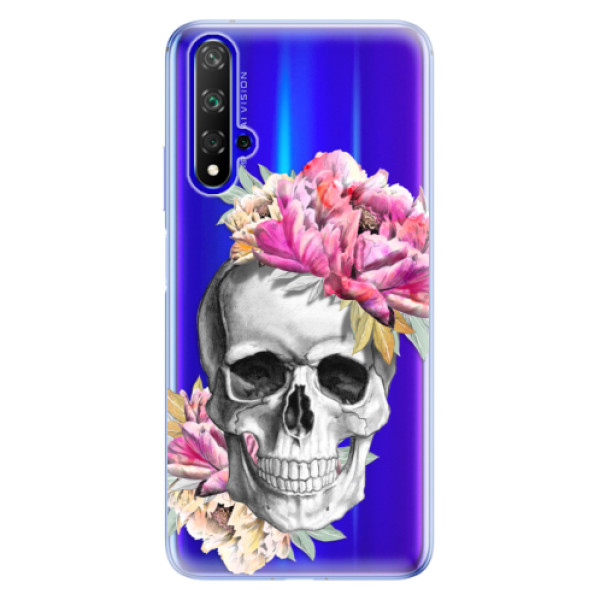 Odolné silikonové pouzdro iSaprio - Pretty Skull - Huawei Honor 20