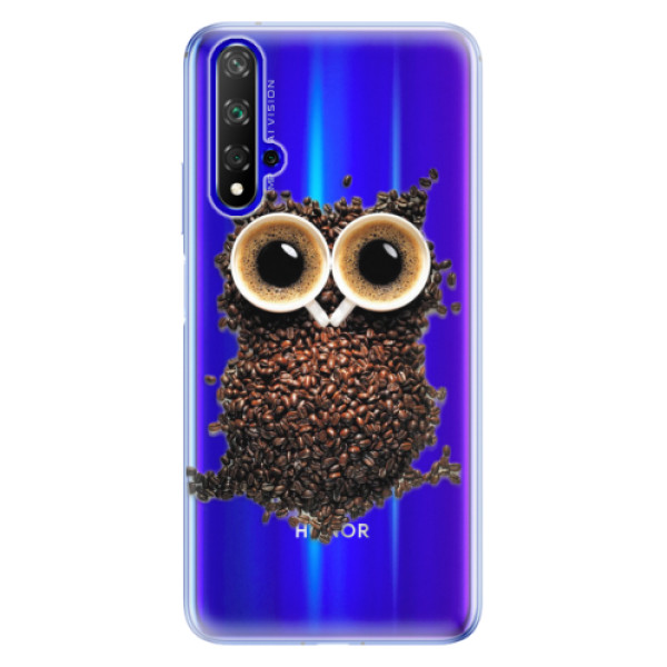 Odolné silikonové pouzdro iSaprio - Owl And Coffee - Huawei Honor 20