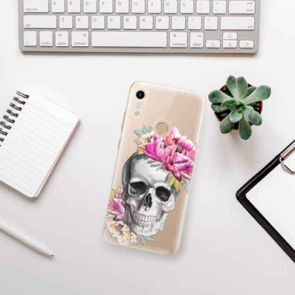 Odolné silikonové pouzdro iSaprio - Pretty Skull - Huawei Honor 8A