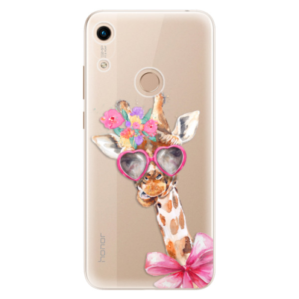 Silikonové odolné pouzdro iSaprio Lady Giraffe na mobil Honor 8A (Silikonový odolný kryt, obal, pouzdro iSaprio Lady Giraffe na mobil Huawei Honor 8A)