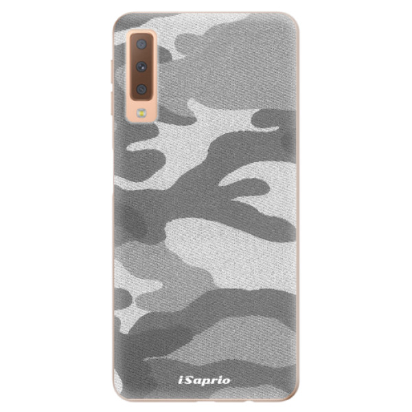 Odolné silikonové pouzdro iSaprio - Gray Camuflage 02 - Samsung Galaxy A7 (2018)