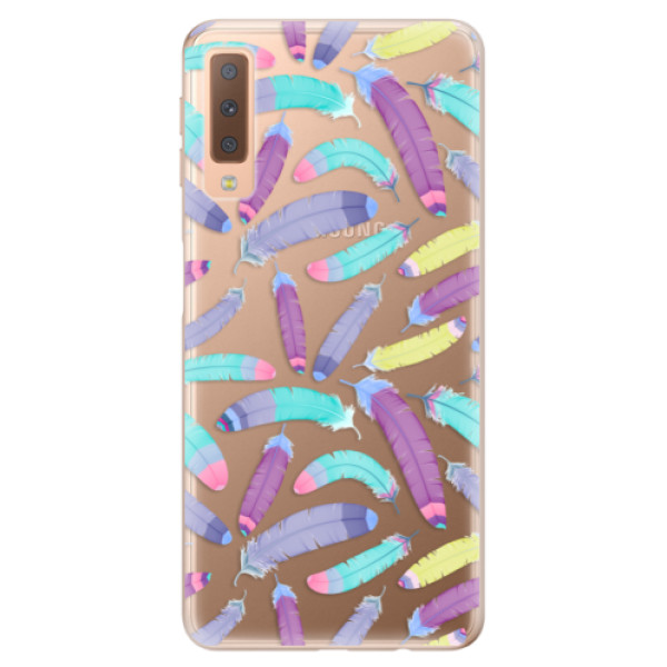 Odolné silikonové pouzdro iSaprio - Feather Pattern 01 - Samsung Galaxy A7 (2018)