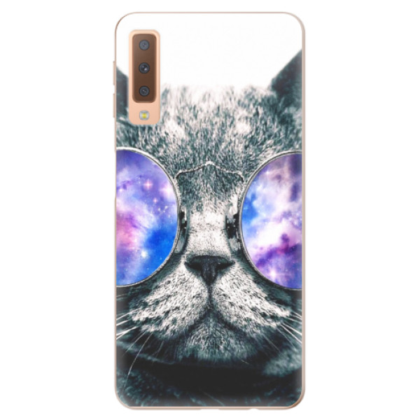 Silikonové odolné pouzdro iSaprio Galaxy Cat na mobil Samsung Galaxy A7 (2018) (Silikonový odolný kryt, obal, pouzdro iSaprio Galaxy Cat na mobil Samsung Galaxy A7 2018)