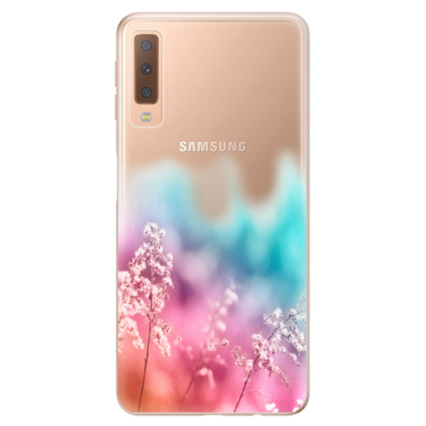Odolné silikonové pouzdro iSaprio - Rainbow Grass - Samsung Galaxy A7 (2018)