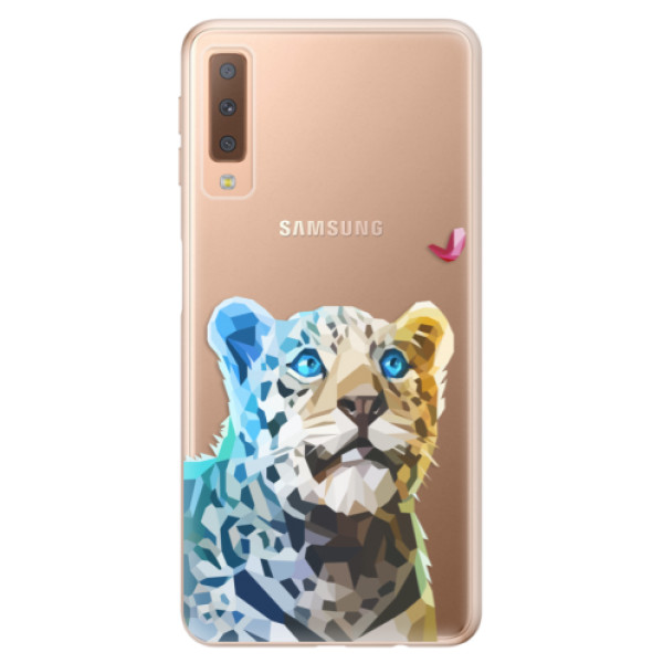 Odolné silikonové pouzdro iSaprio - Leopard With Butterfly - Samsung Galaxy A7 (2018)