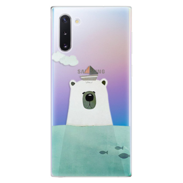 Odolné silikonové pouzdro iSaprio - Bear With Boat - Samsung Galaxy Note 10