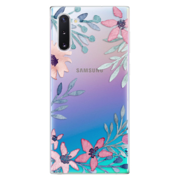 Odolné silikonové pouzdro iSaprio - Leaves and Flowers - Samsung Galaxy Note 10