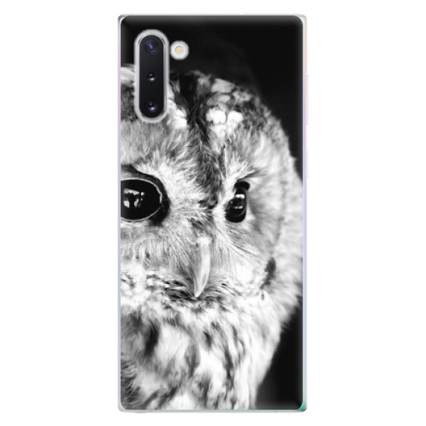 Odolné silikonové pouzdro iSaprio - BW Owl - Samsung Galaxy Note 10