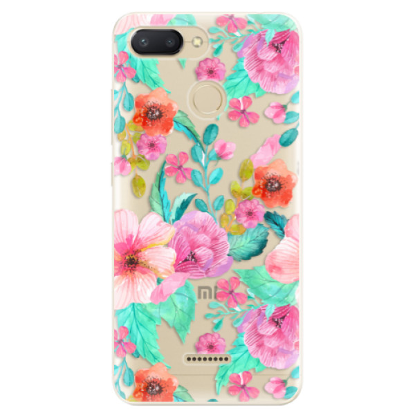 Odolné silikonové pouzdro iSaprio - Flower Pattern 01 - Xiaomi Redmi 6