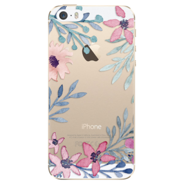 Odolné silikonové pouzdro iSaprio - Leaves and Flowers - iPhone 5/5S/SE