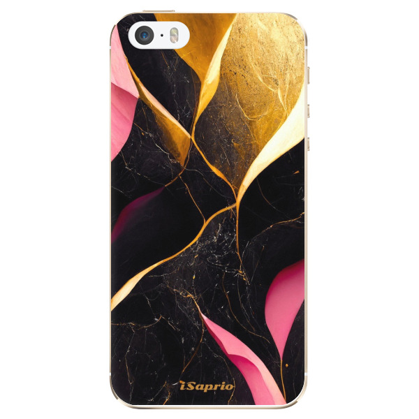 Odolné silikonové pouzdro iSaprio - Gold Pink Marble - iPhone 5/5S/SE
