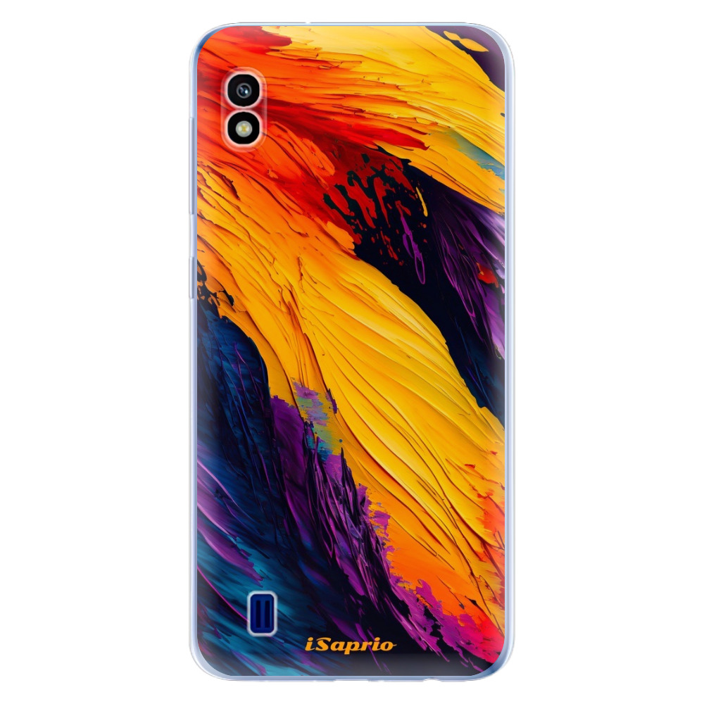 Odolné silikonové pouzdro iSaprio - Orange Paint - Samsung Galaxy A10