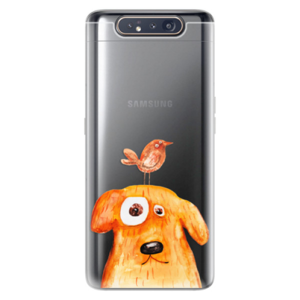 Odolné silikonové pouzdro iSaprio - Dog And Bird - Samsung Galaxy A80