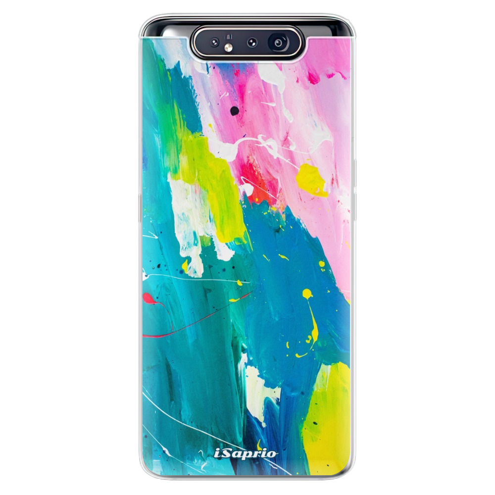 Odolné silikonové pouzdro iSaprio - Abstract Paint 04 - Samsung Galaxy A80
