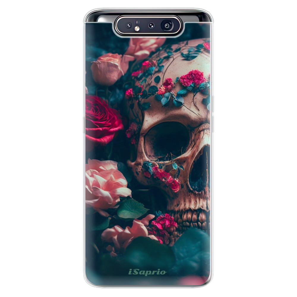 Odolné silikonové pouzdro iSaprio - Skull in Roses - Samsung Galaxy A80