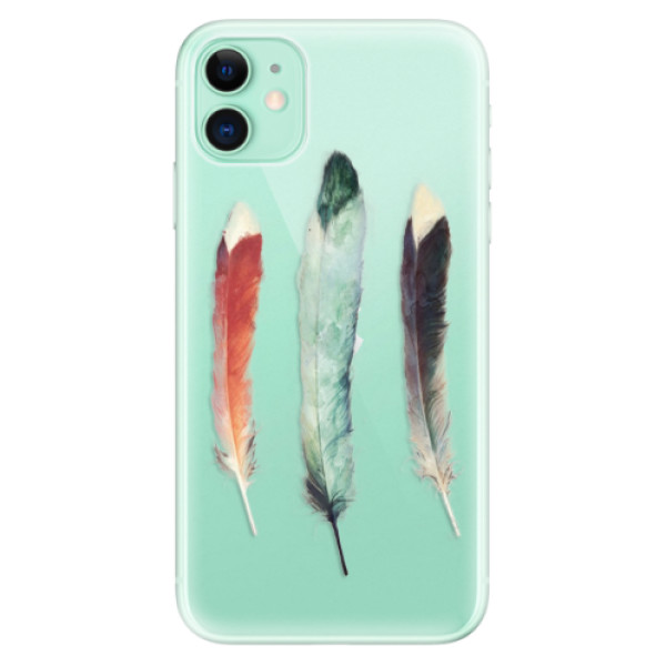Odolné silikonové pouzdro iSaprio - Three Feathers - iPhone 11