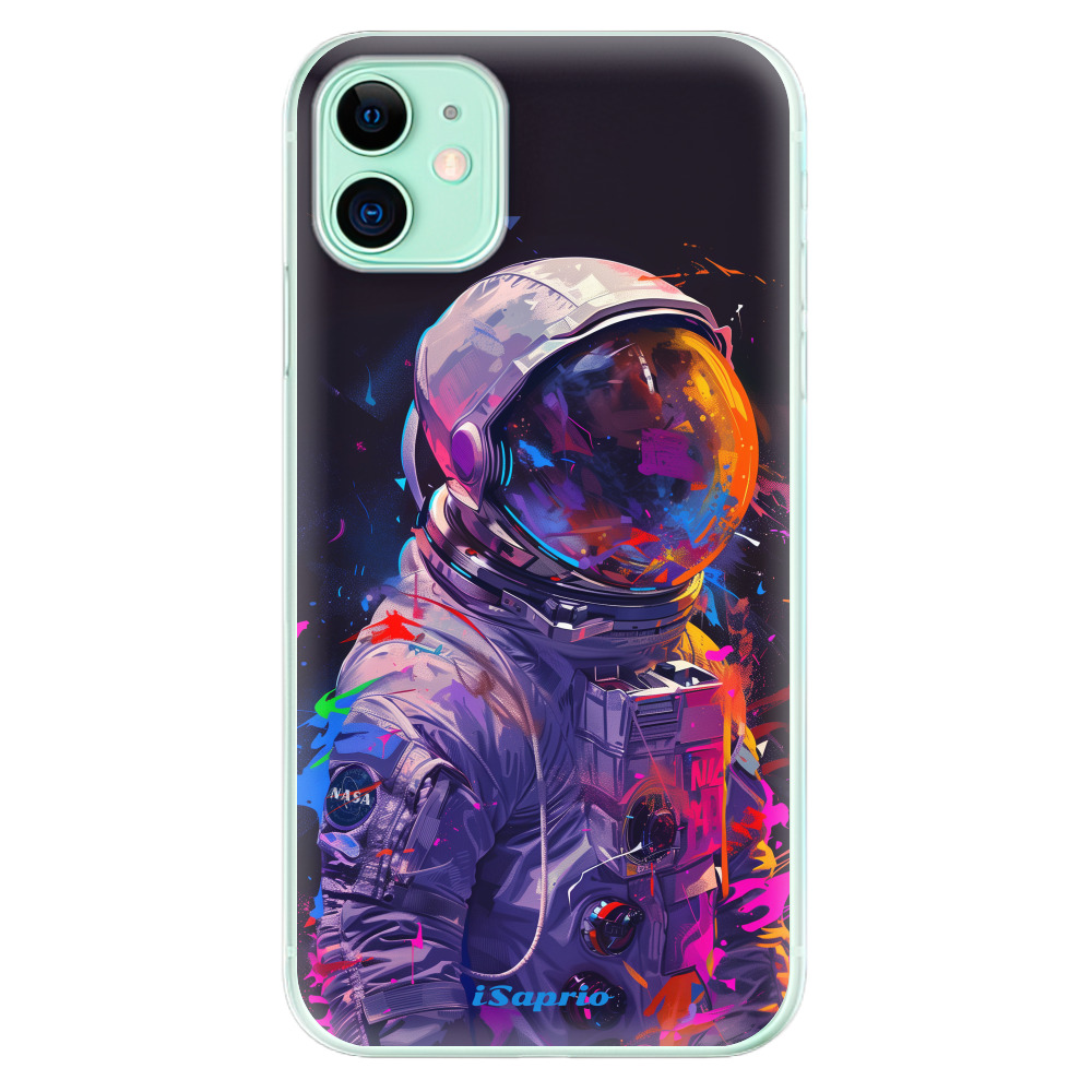 Odolné silikonové pouzdro iSaprio - Neon Astronaut - iPhone 11