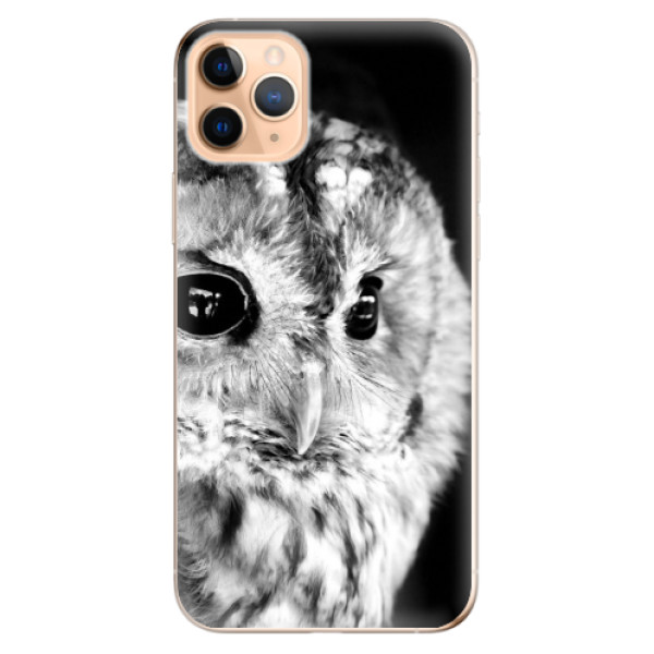 Odolné silikonové pouzdro iSaprio - BW Owl - iPhone 11 Pro Max
