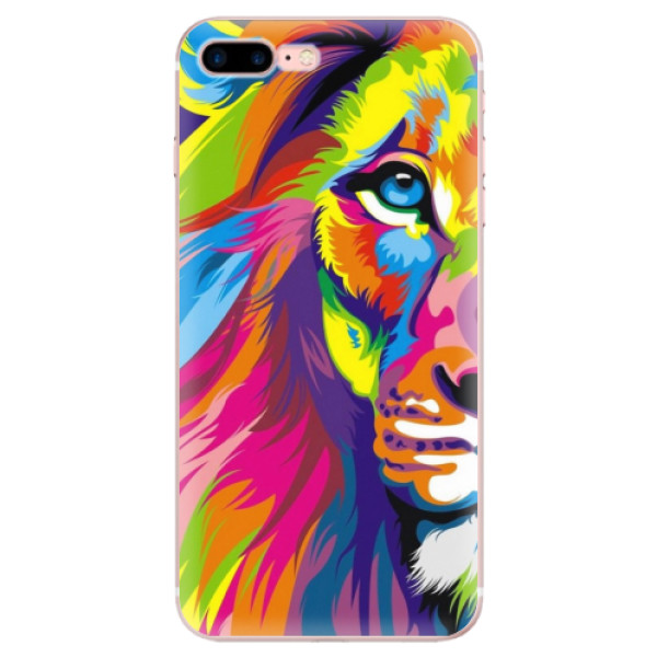 Odolné silikonové pouzdro iSaprio - Rainbow Lion - iPhone 7 Plus