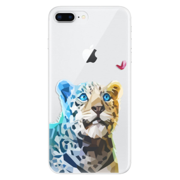 Odolné silikonové pouzdro iSaprio - Leopard With Butterfly - iPhone 8 Plus