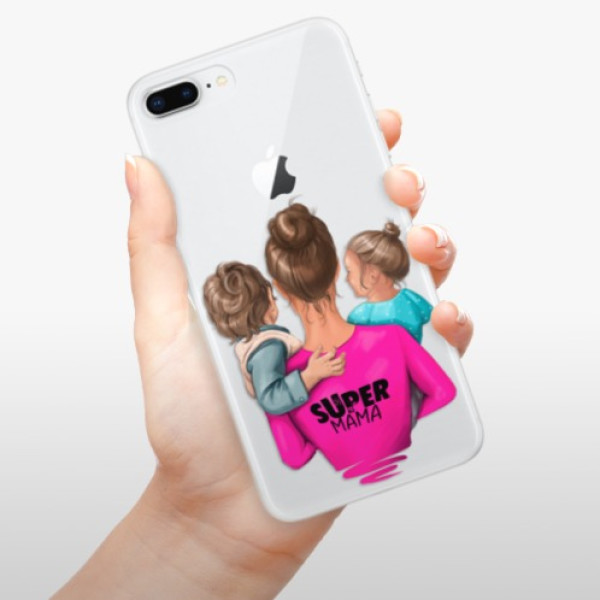 Odolné silikonové pouzdro iSaprio - Super Mama - Boy and Girl - iPhone 8 Plus