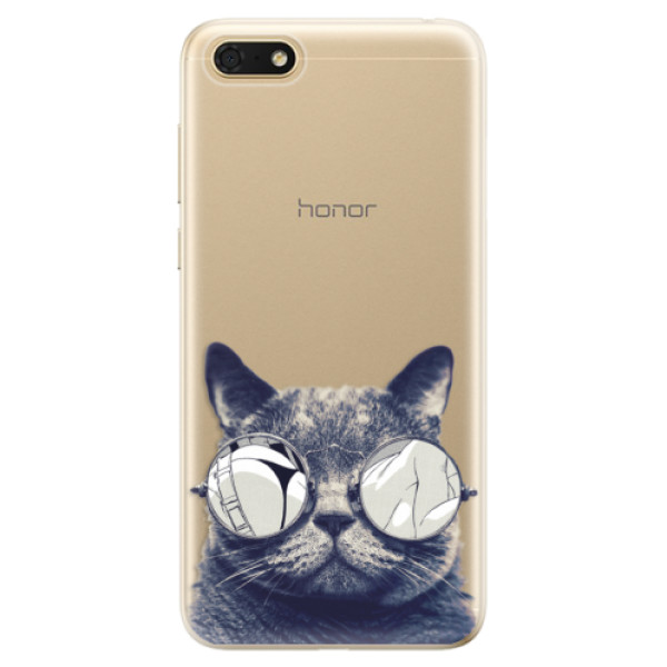 Odolné silikonové pouzdro iSaprio - Crazy Cat 01 - Huawei Honor 7S