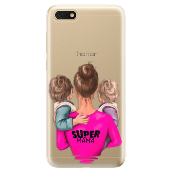 Odolné silikonové pouzdro iSaprio - Super Mama - Two Boys - Huawei Honor 7S