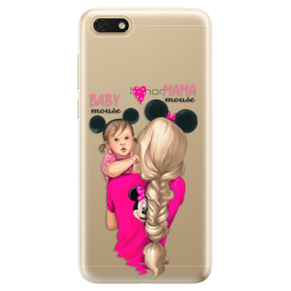 Odolné silikonové pouzdro iSaprio - Mama Mouse Blond and Girl - Huawei Honor 7S
