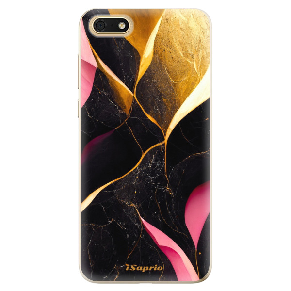 Odolné silikonové pouzdro iSaprio - Gold Pink Marble - Huawei Honor 7S