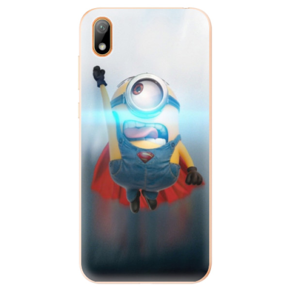 Silikonové odolné pouzdro iSaprio - Mimons Superman 02 na mobil Huawei Y5 2019 (Silikonový kryt, obal, pouzdro iSaprio - Mimons Superman 02 na mobilní telefon Huawei Y5 2019)