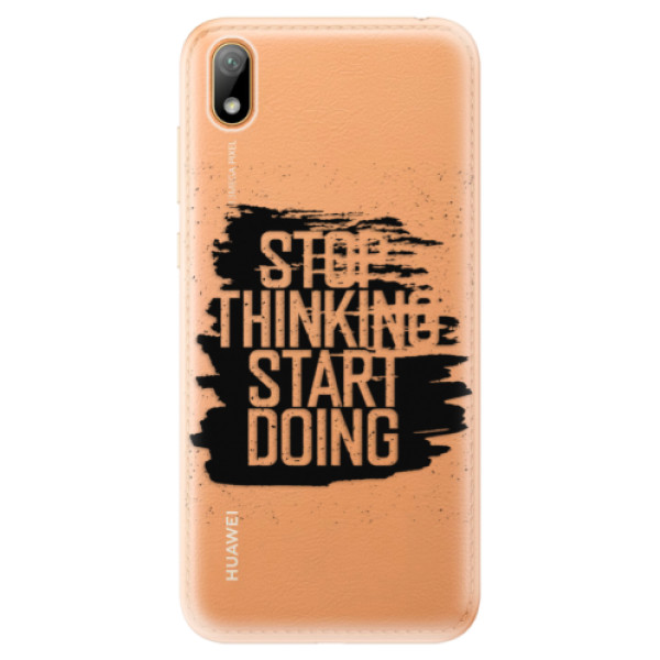 Odolné silikonové pouzdro iSaprio - Start Doing - black - Huawei Y5 2019