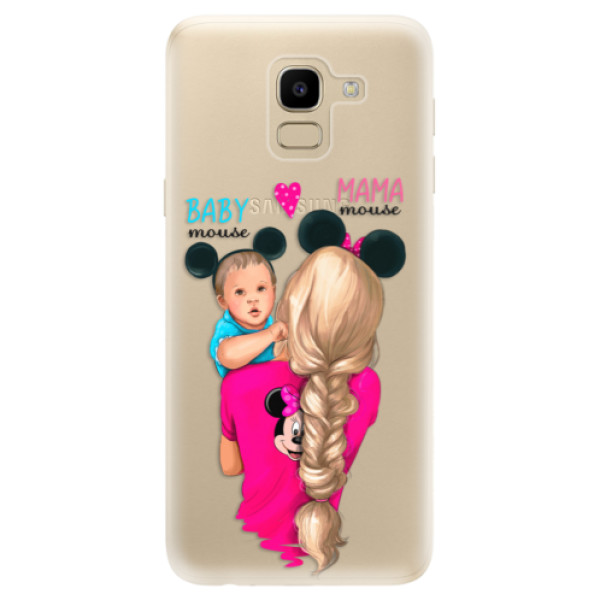 Odolné silikonové pouzdro iSaprio - Mama Mouse Blonde and Boy - Samsung Galaxy J6