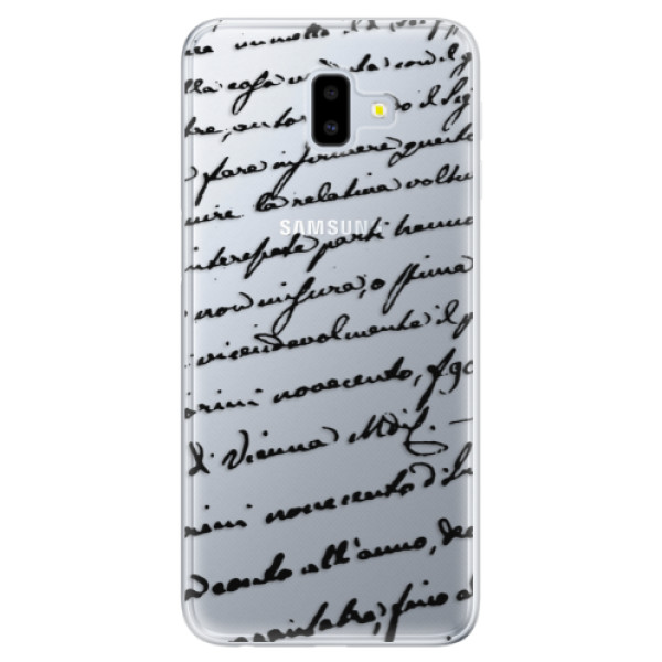 Odolné silikonové pouzdro iSaprio - Handwriting 01 - black - Samsung Galaxy J6+