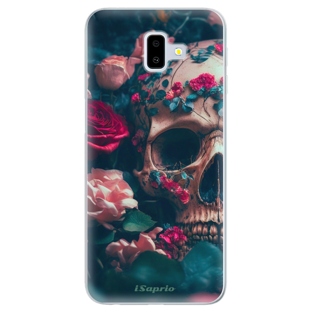 Odolné silikonové pouzdro iSaprio - Skull in Roses - Samsung Galaxy J6+