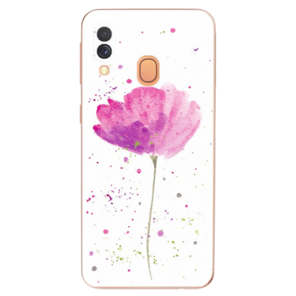 Odolné silikonové pouzdro iSaprio - Poppies - Samsung Galaxy A40