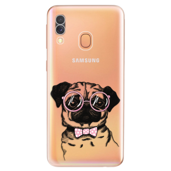 Silikonové odolné pouzdro iSaprio - The Pug na mobil Samsung Galaxy A40 (Silikonový kryt, obal, pouzdro iSaprio - The Pug na mobilní telefon Samsung Galaxy A40)
