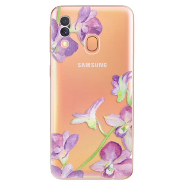 Odolné silikonové pouzdro iSaprio - Purple Orchid - Samsung Galaxy A40